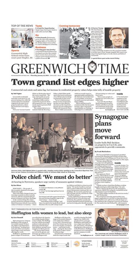 Greenwich time newspaper ct - Dec 18, 2023 · Andy Blye is a reporter with the Greenwich Time. He joined Hearst Connecticut Media Group in 2023. Andy grew up in California and started his journalism career in Arizona before moving to Connecticut. 